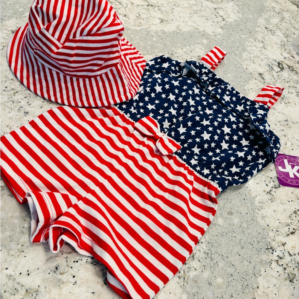Stars and Stripes two-piece Romper set
